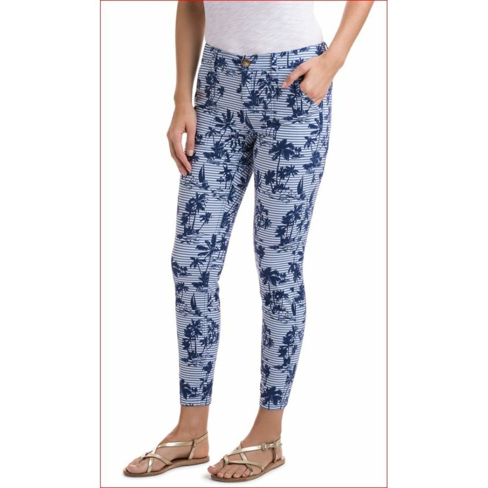 Vineyard Vines Island Scene Skinny Cargo Pants Blue 10 2P0606-976-30973